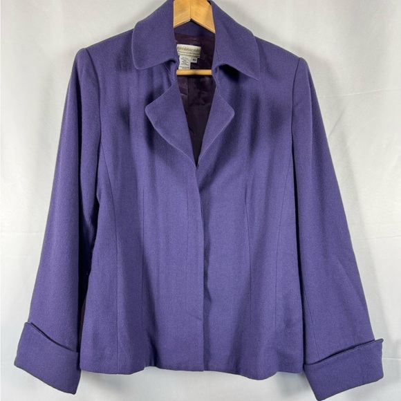 Coldwater Creek Jackets & Blazers - Coldwater Creek Wool Blazer Royal Purple Work Office Career Professional 10